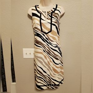 Sleeveless animal print dress